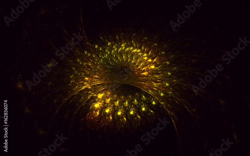 3D rendering abstract fractal light background