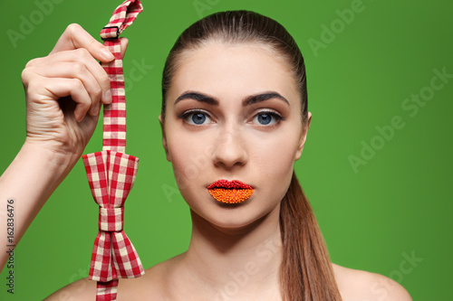 Portrait of beautiful woman...