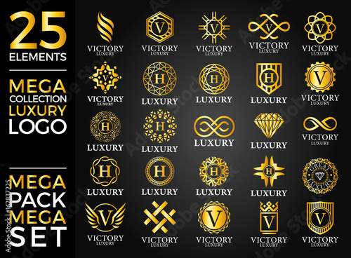 Great Luxury Set, Royal and Elegant Logo Template Vector Design Eps 10