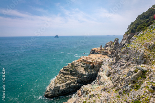 Taejongdae cliff and sea in Busan  Korea - seascape