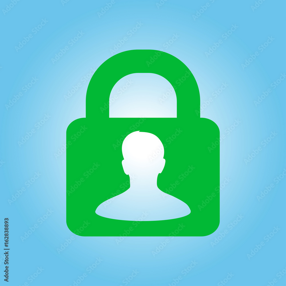 User login or authenticate icon. Flat design style. User login or authenticate icon. Flat design style.
