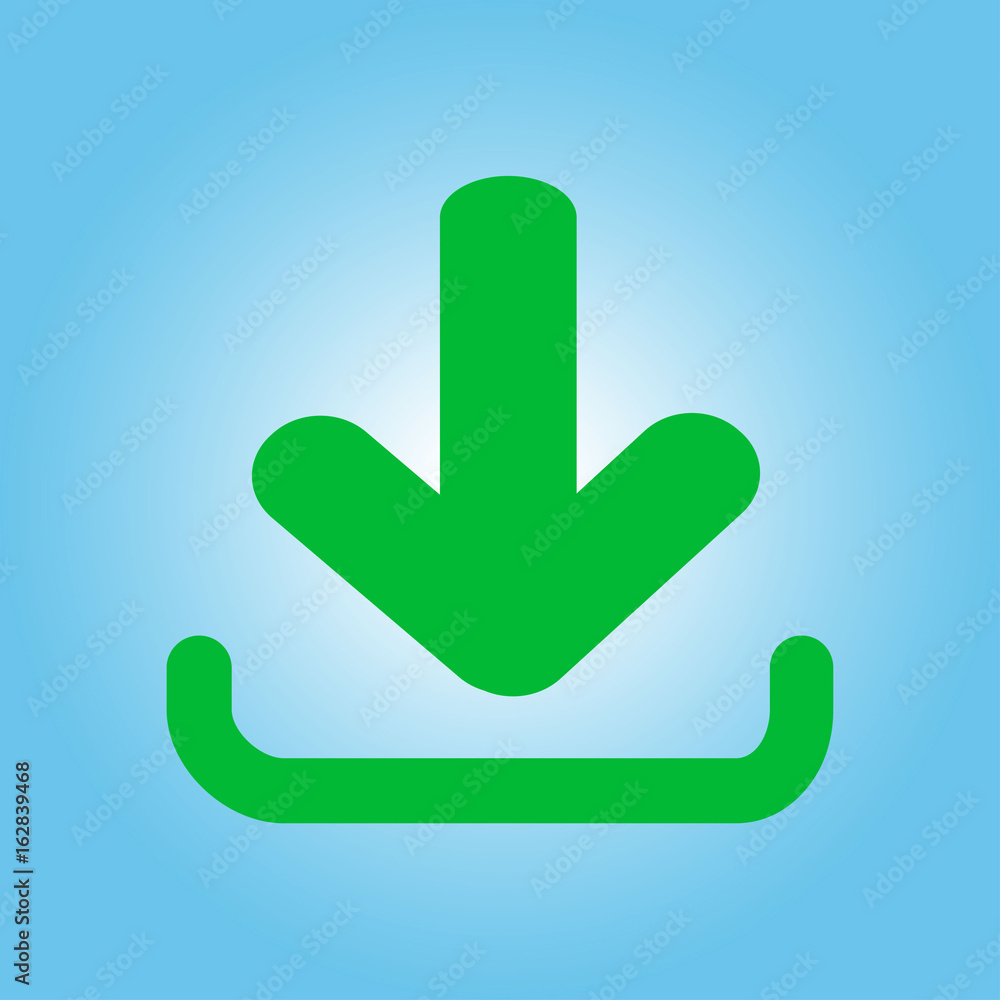 Download icon. Upload button. Flat design style. Download icon. Upload button. Flat design style.