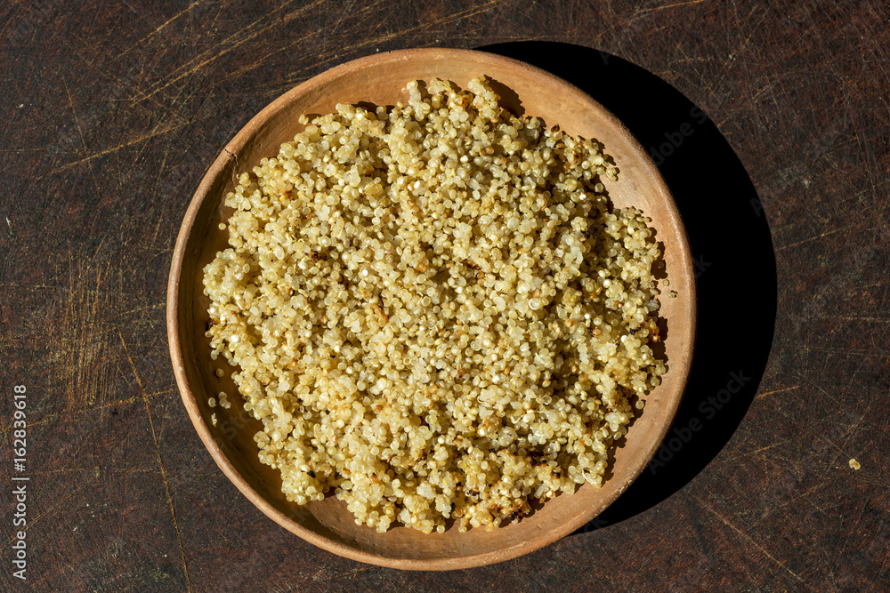 Cooked quinoa grains Cooked quinoa grains