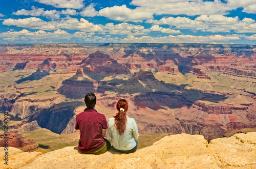 Hikers in Grand Canyon National Park. USA