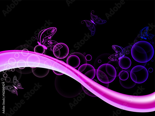 Abstract  background.Butterfly.vector