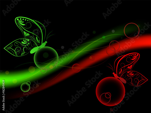 Abstract  background.Butterfly.vector