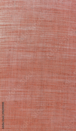 Canvas textile background. Orange fabric pattern
