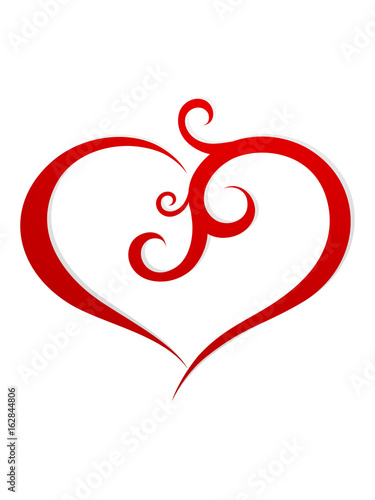 Abstract red heart.