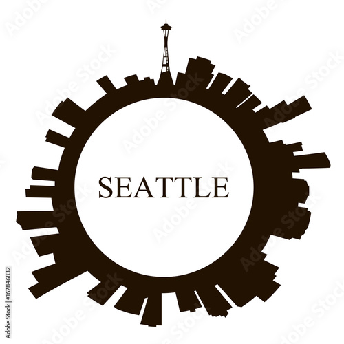 Isolated Seattle skyline