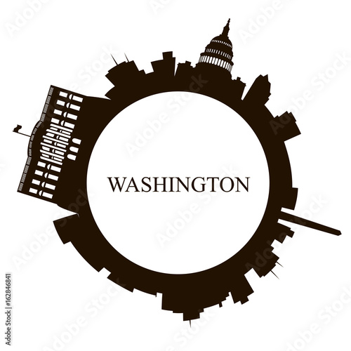 Isolated Washington skyline