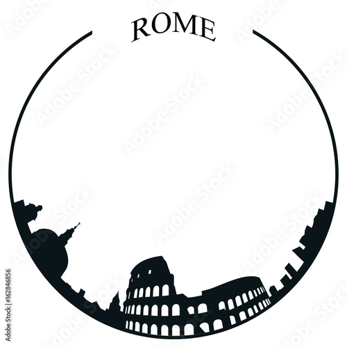 Isolated Rome skyline