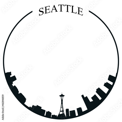 Isolated Seattle skyline