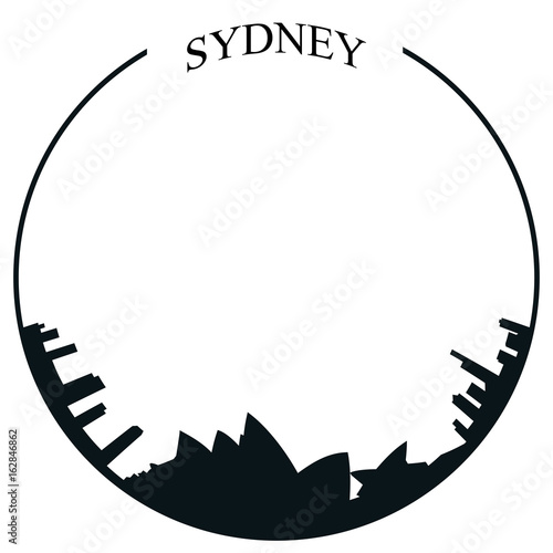 Isolated Sydney skyline