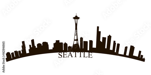Isolated Seattle skyline