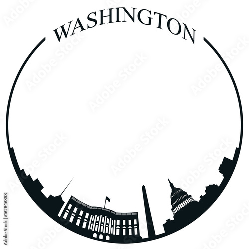 Isolated Washington skyline