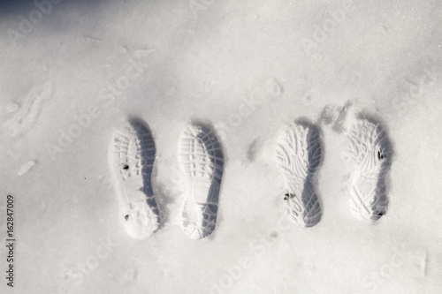 Boot Prints, Greenbrier, Snow, Great Smoky Mountains NP
