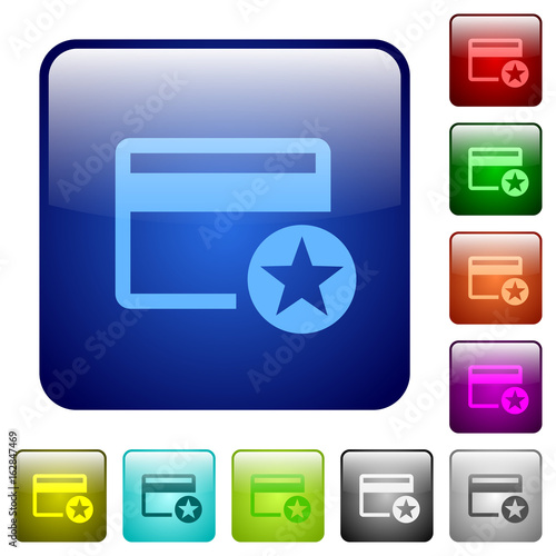 Primary credit card color square buttons