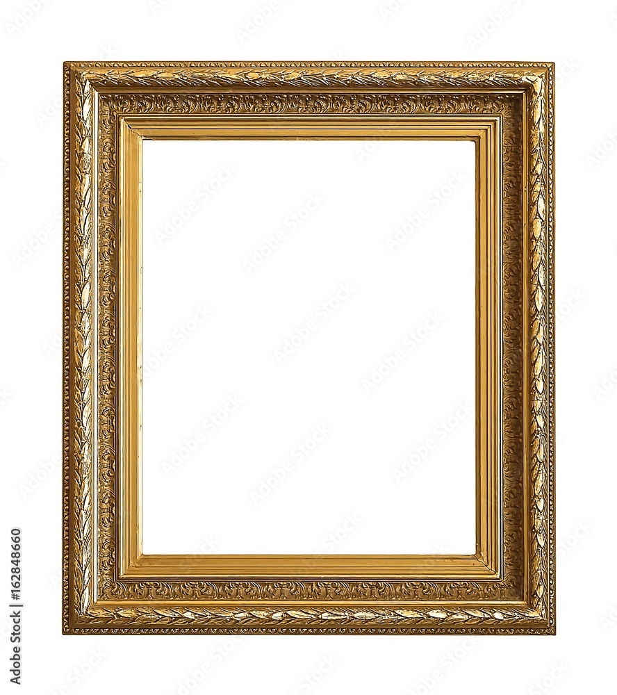 Gold frame for paintings, mirrors or photos or background Gold frame for paintings, mirrors or photos or background