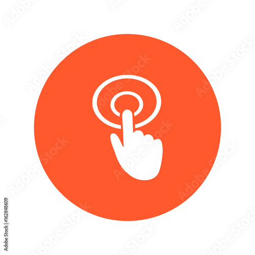 Hand cursor sign icon. Hand pointer symbol. Modern UI website navigation. Flat design. 