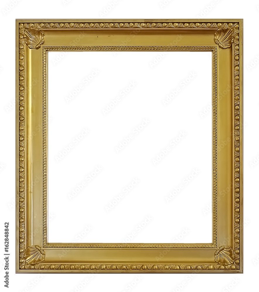 Gold frame for paintings, mirrors or photos or background Gold frame for paintings, mirrors or photos or background