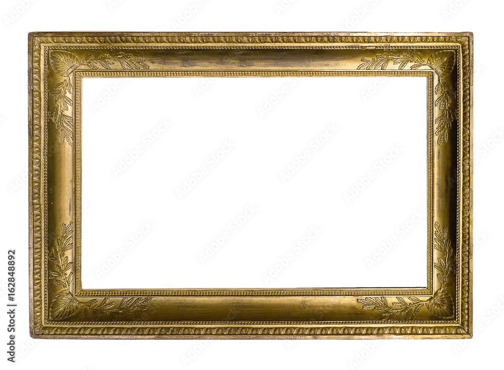 Gold frame for paintings, mirrors or photos or background Gold frame for paintings, mirrors or photos or background