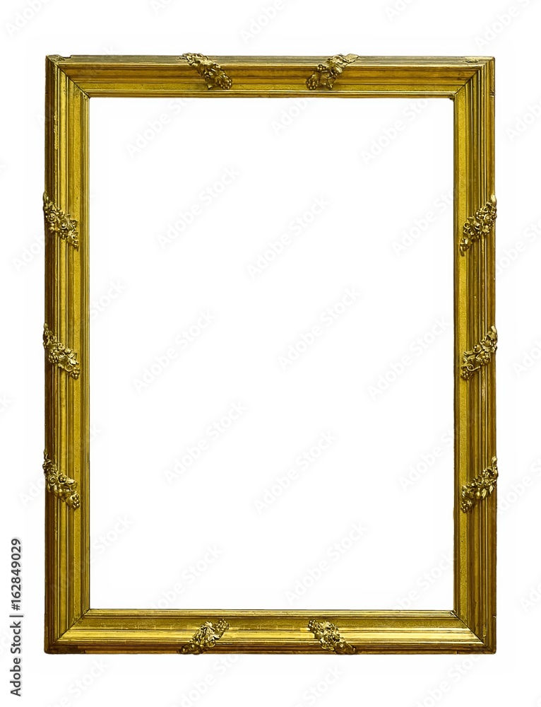 Gold frame for paintings, mirrors or photos or background Gold frame for paintings, mirrors or photos or background
