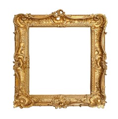 Gold frame for paintings, mirrors or photos or background