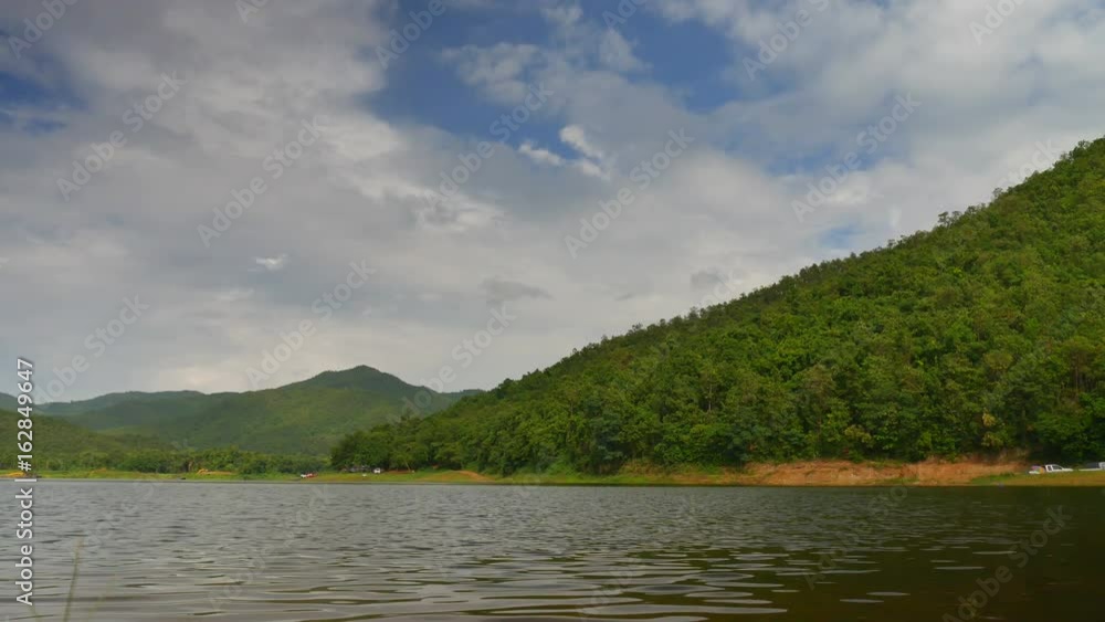 Landscapes Panoramic sky mountain reservoir pan camera Lamphun Thailand Landscapes Panoramic sky mountain reservoir pan camera Lamphun Thailand