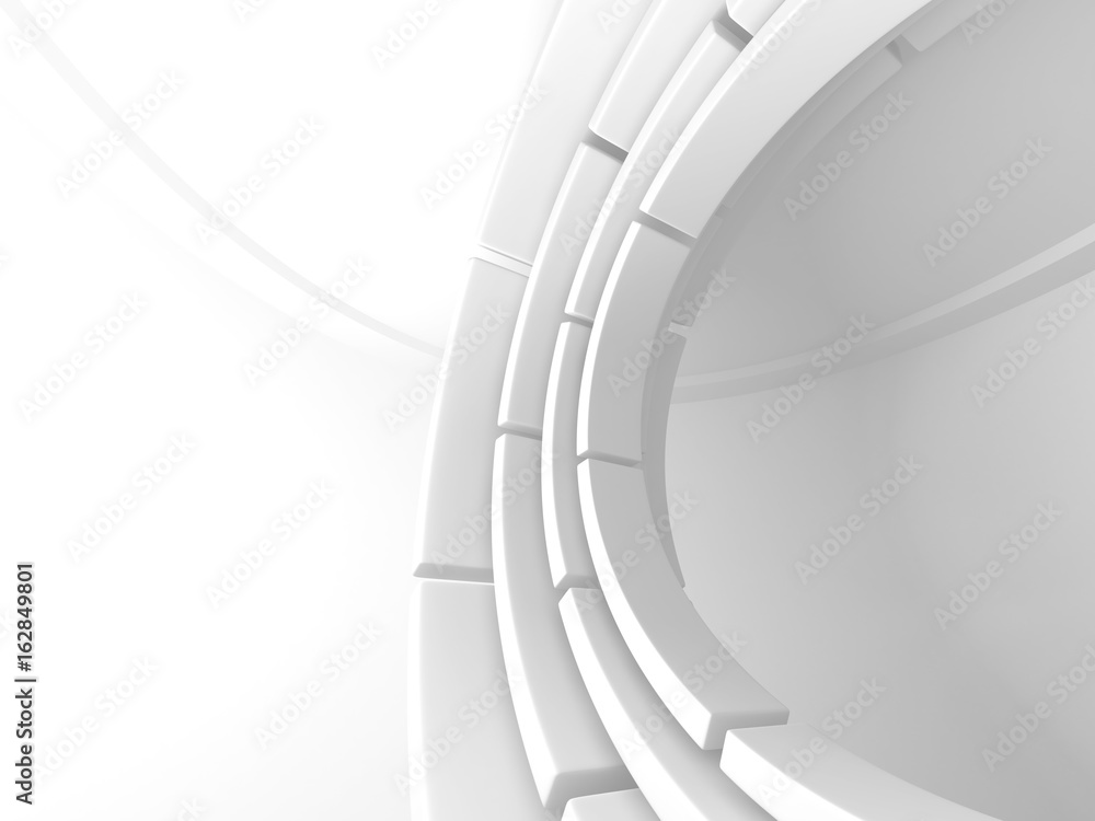 Fototapeta premium White Architecture Construction Modern Interior Background