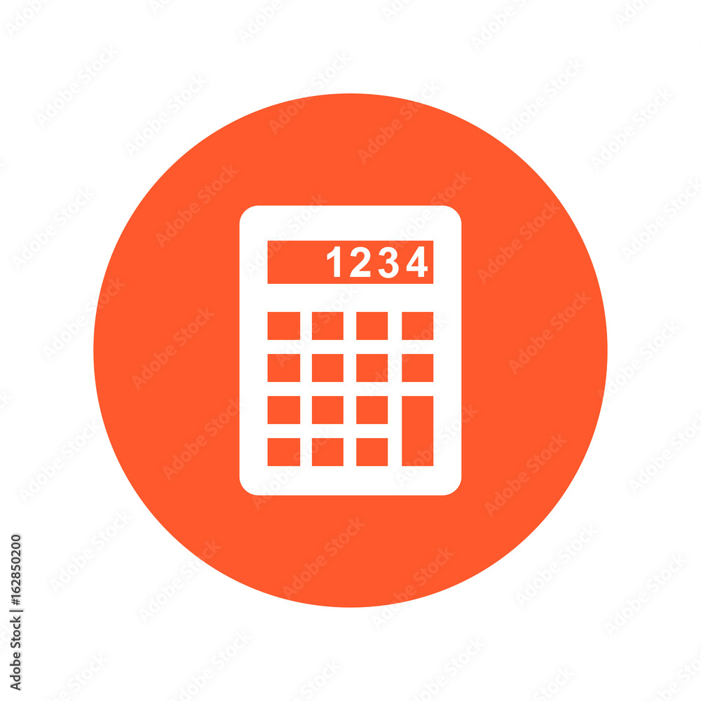 Calculator icon. Calculate the cost price. Flat design style. Calculator icon. Calculate the cost price. Flat design style.