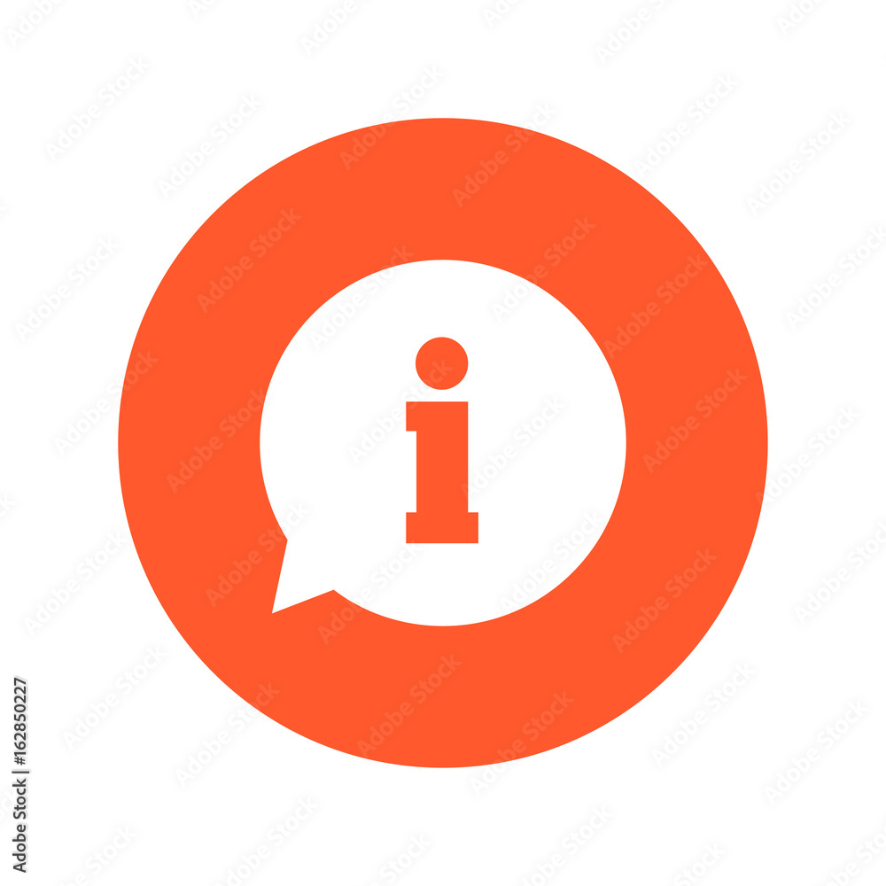 Info speech bubble symbol. Flat design style. Info speech bubble symbol. Flat design style.