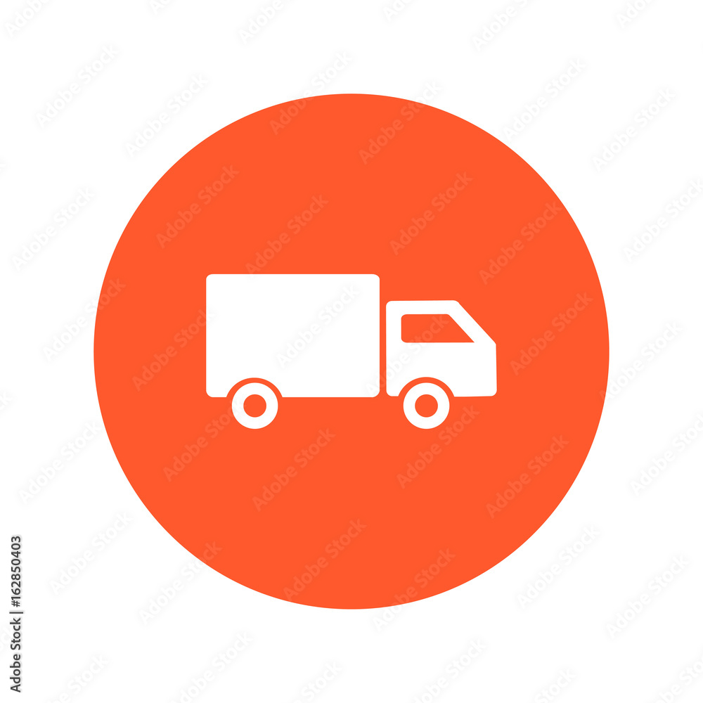 Delivery truck sign icon. Cargo van symbol. Shipments and free delivery. Flat style. Vector. Delivery truck sign icon. Cargo van symbol. Shipments and free delivery. Flat style. Vector.