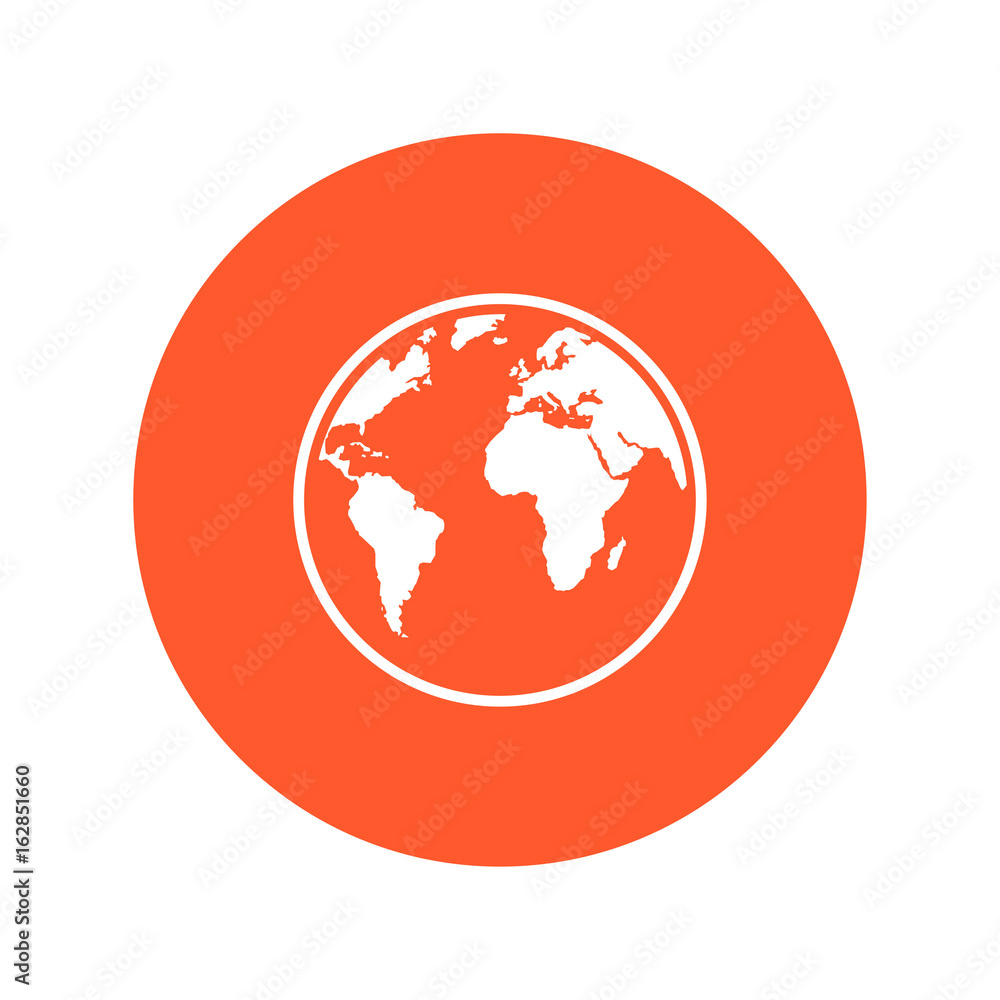 Globe icon. Traveling on the planet Earth. Trip around the world. Globe icon. Traveling on the planet Earth. Trip around the world.