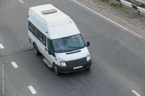 bus goes on highway