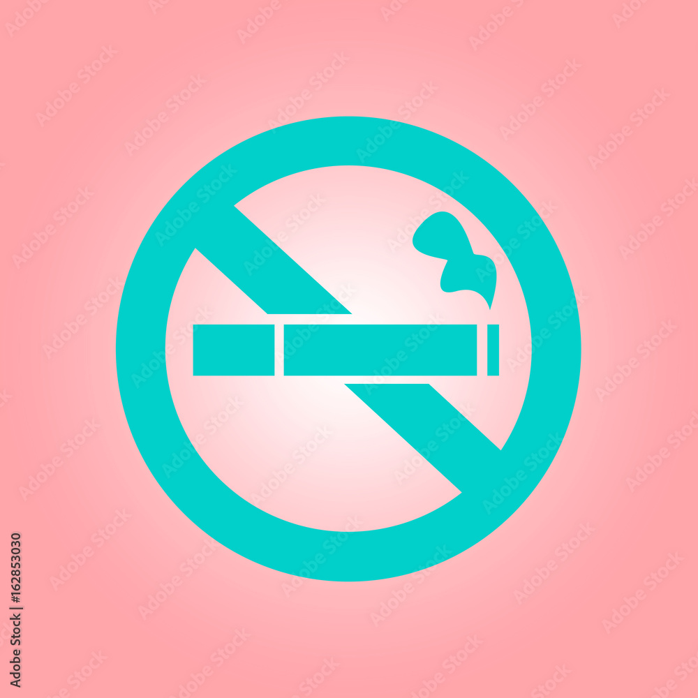 No smoke icon. Stop smoking symbol. Vector illustration. Filter-tipped cigarette. Icon for public places. No smoke icon. Stop smoking symbol. Vector illustration. Filter-tipped cigarette. Icon for public places.