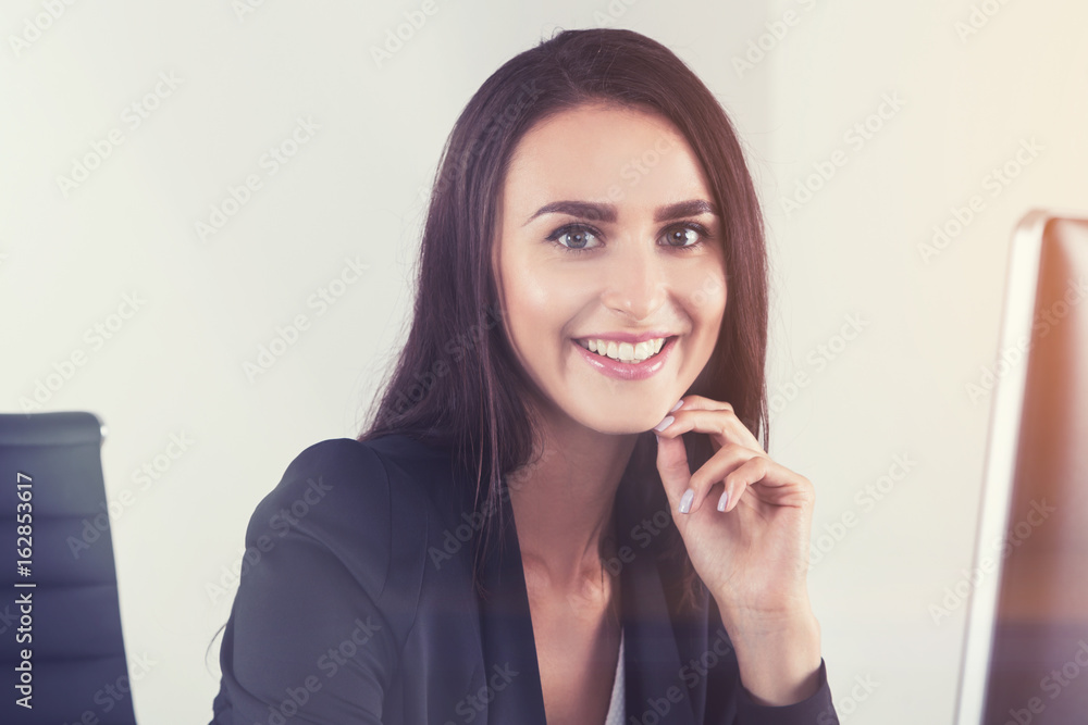 Smiling businesswoman closeup