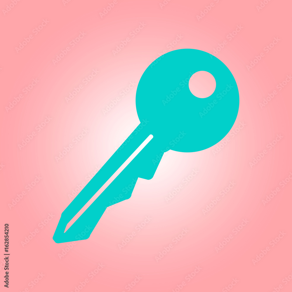 Key icon. Lock symbol. Security sign. Flat design style. Key icon. Lock symbol. Security sign. Flat design style.