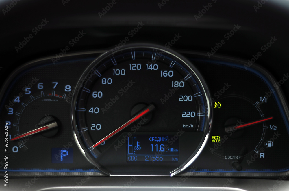 Car speedometer control panel odometer narrows