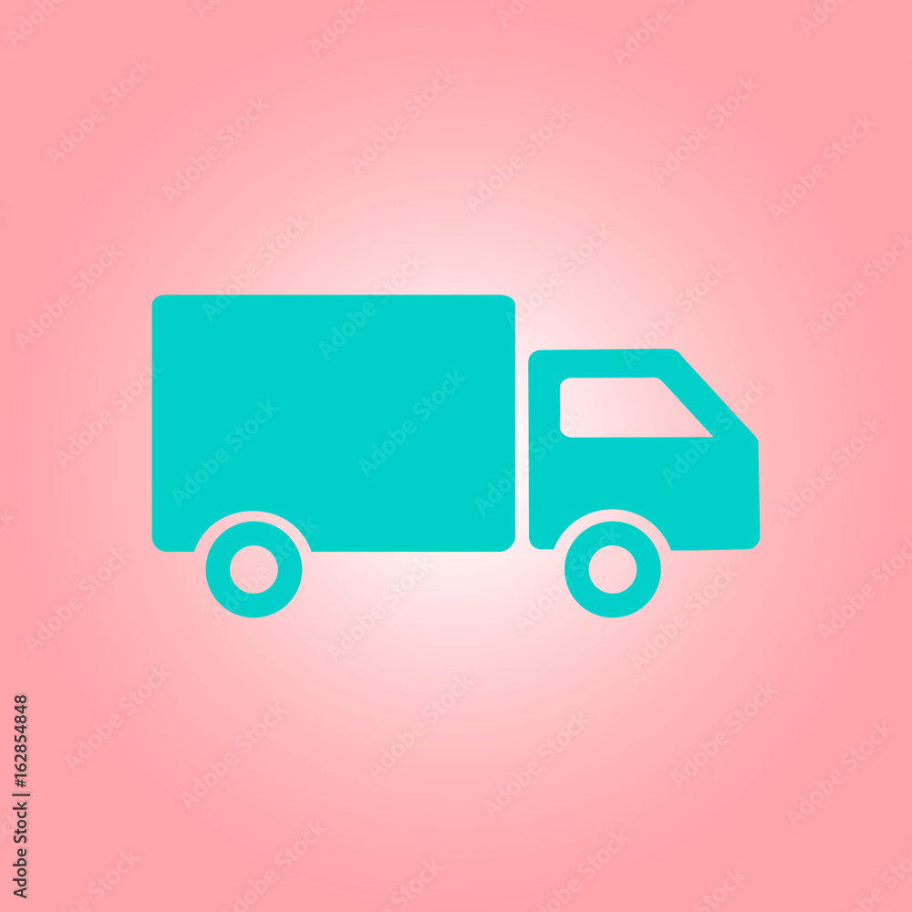 Delivery truck sign icon. Cargo van symbol. Shipments and free delivery. Flat style. Vector. Delivery truck sign icon. Cargo van symbol. Shipments and free delivery. Flat style. Vector.