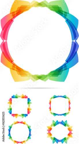 Colorful tech frames set