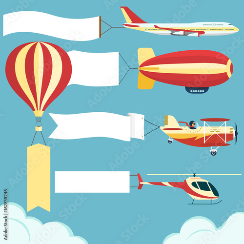 Airplane with poster