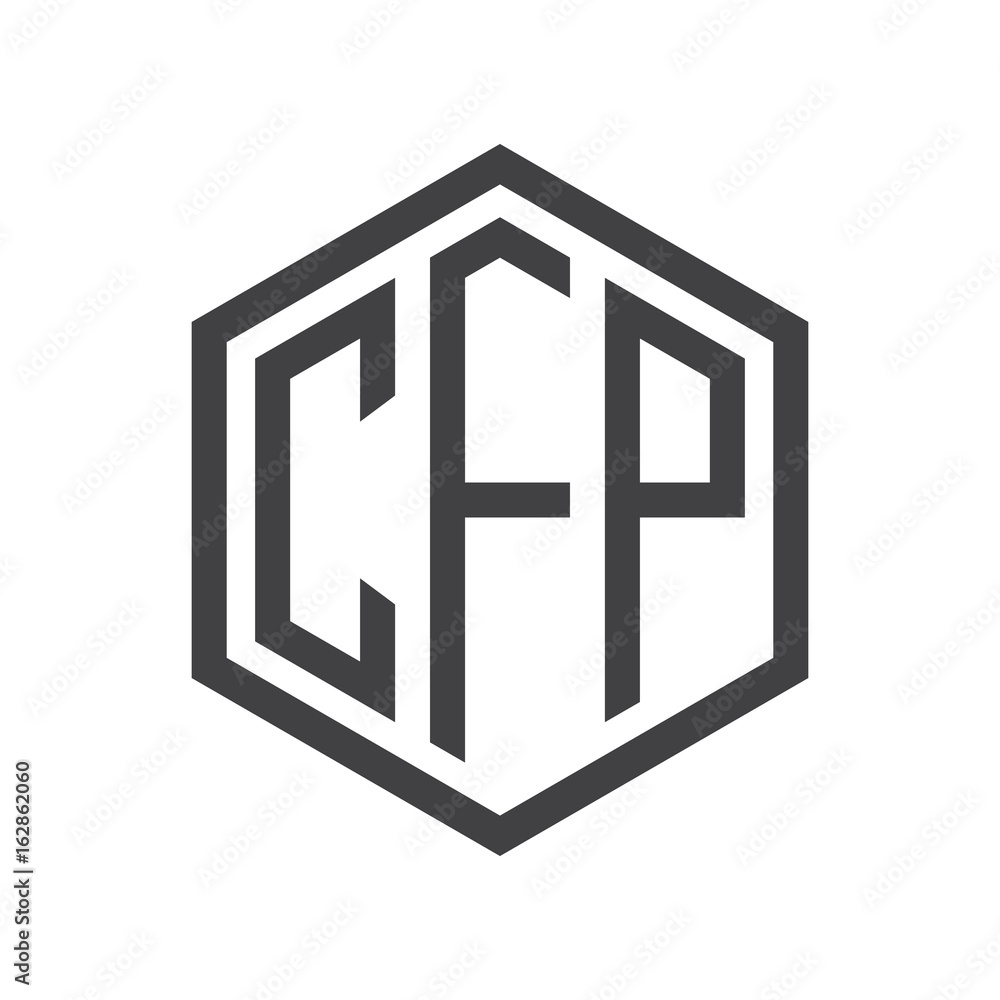 three-letter initials hexagon logo black three-letter initials hexagon logo black