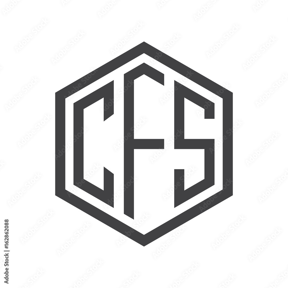 three-letter initials hexagon logo black three-letter initials hexagon logo black