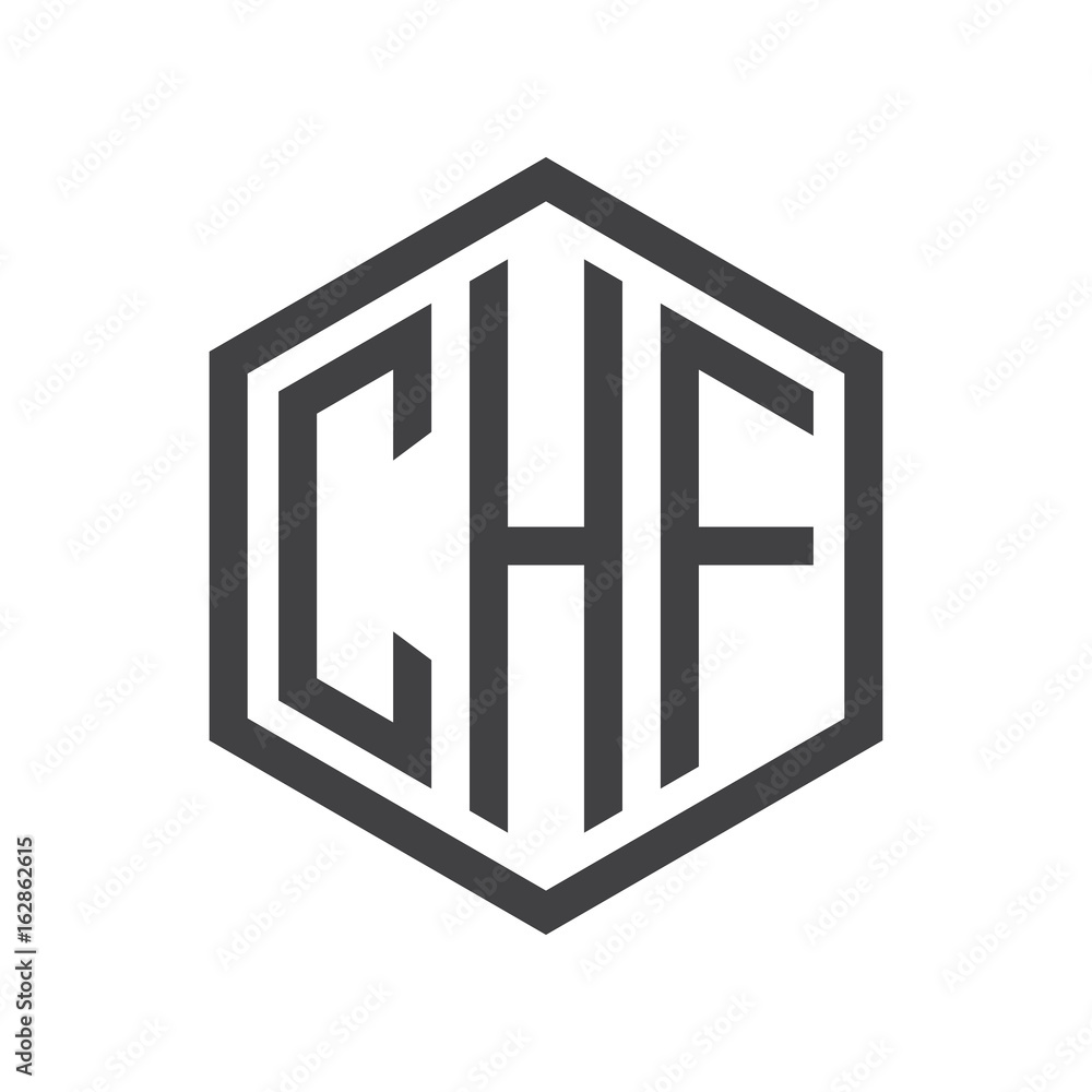 three-letter initials hexagon logo black three-letter initials hexagon logo black
