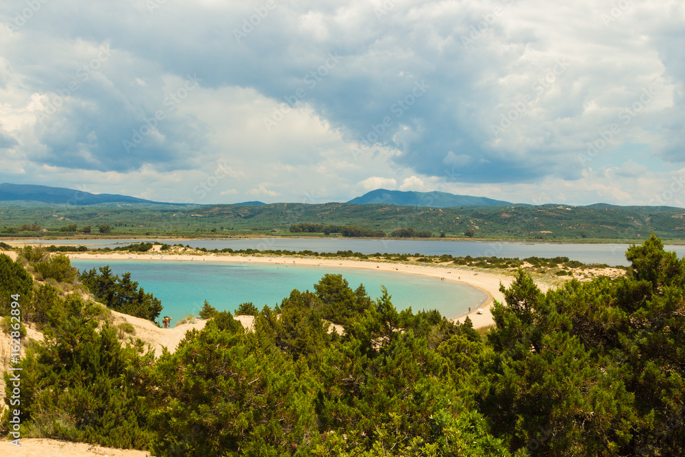 Voidokilia beach near Pylos town in Peloponnese. One of the most beautiful places in Greece.