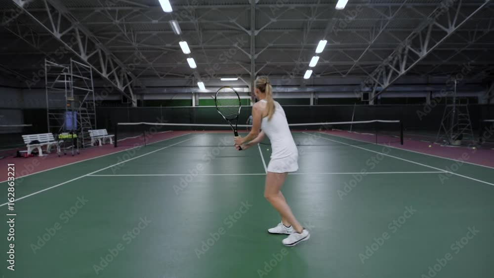Tennis game. Beautiful woman player playing with man in tennis Tennis game. Beautiful woman player playing with man in tennis