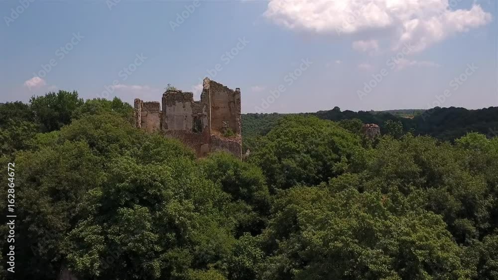 aerial shot of ancient town of Canale Monterano, Lazio, Italy aerial shot of ancient town of Canale Monterano, Lazio, Italy