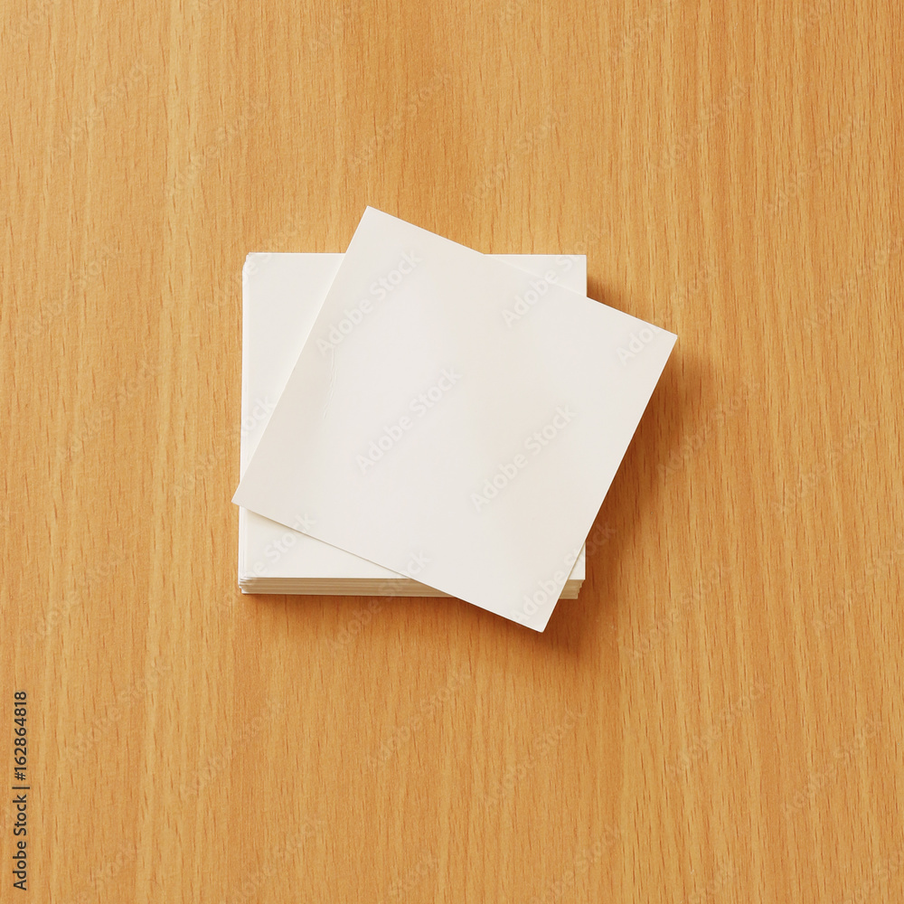 White sheet of paper on the table White sheet of paper on the table