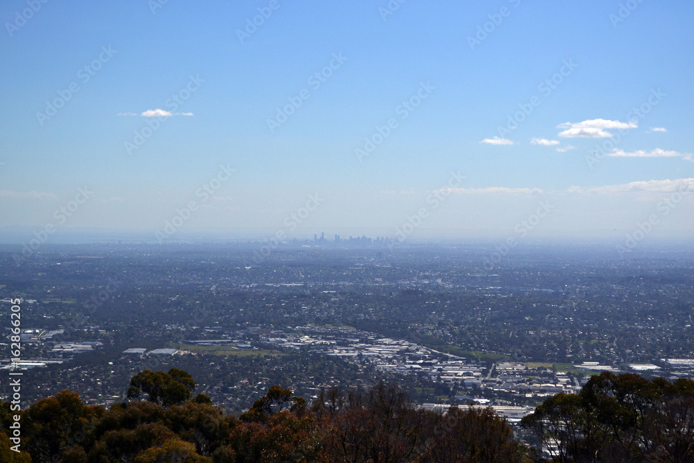 Skyline of Melbourne taken from Mount Dandenong
