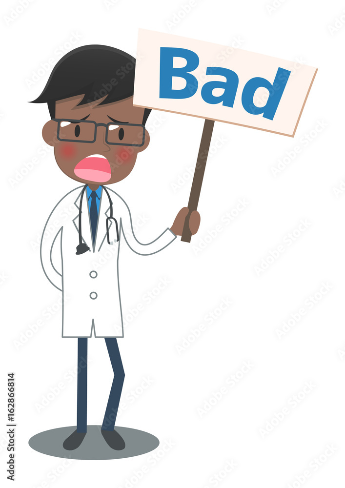 badを示す白衣の医者